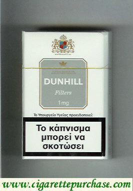 Dunhill Filters 1 mg cigarettes hard box